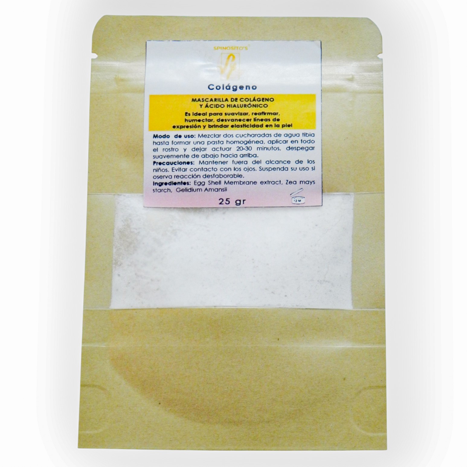 Mascarilla facial colágeno